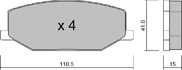 AISIN BPSZ-1007 - Kit de plaquettes de frein, frein à disque cwaw.fr