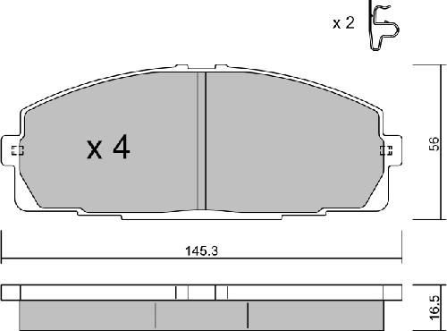 AISIN BPTO-1914 - Kit de plaquettes de frein, frein à disque cwaw.fr