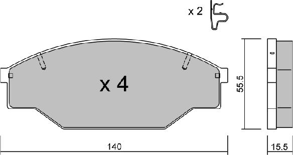 AISIN BPTO-1915 - Kit de plaquettes de frein, frein à disque cwaw.fr