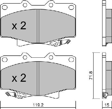 AISIN BPTO-1918 - Kit de plaquettes de frein, frein à disque cwaw.fr