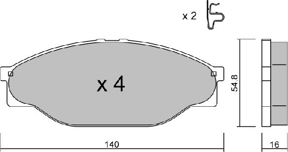 AISIN BPTO-1913 - Kit de plaquettes de frein, frein à disque cwaw.fr