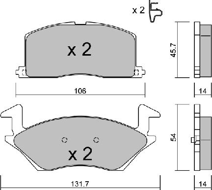 AISIN BPTO-1917 - Kit de plaquettes de frein, frein à disque cwaw.fr