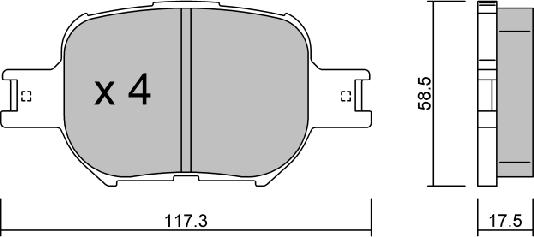 AISIN BPTO-1930 - Kit de plaquettes de frein, frein à disque cwaw.fr