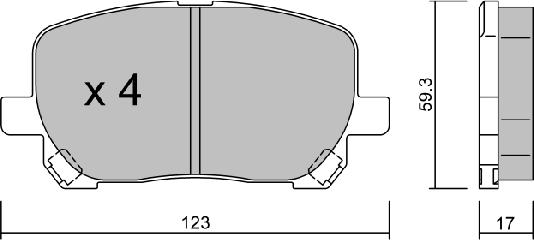 AISIN BPTO-1928 - Kit de plaquettes de frein, frein à disque cwaw.fr