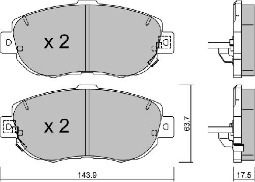 AISIN BPTO-1923 - Kit de plaquettes de frein, frein à disque cwaw.fr