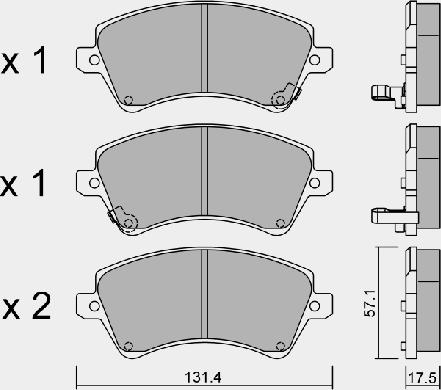 AISIN BPTO-1009 - Kit de plaquettes de frein, frein à disque cwaw.fr