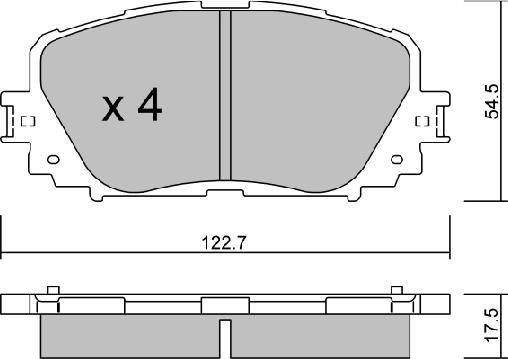 AISIN BPTO-1005 - Kit de plaquettes de frein, frein à disque cwaw.fr