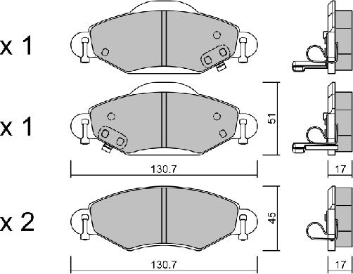 AISIN BPTO-1003 - Kit de plaquettes de frein, frein à disque cwaw.fr