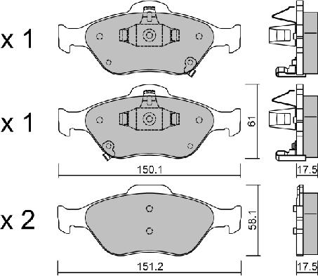 AISIN BPTO-1002 - Kit de plaquettes de frein, frein à disque cwaw.fr