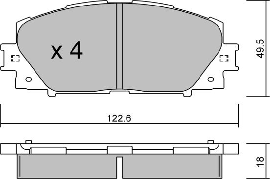 AISIN BPTO-1014 - Kit de plaquettes de frein, frein à disque cwaw.fr