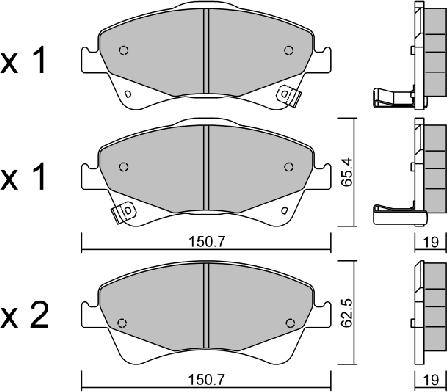 AISIN BPTO-1018 - Kit de plaquettes de frein, frein à disque cwaw.fr