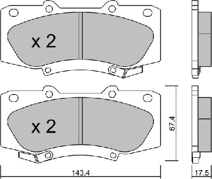 AISIN BPTO-1012 - Kit de plaquettes de frein, frein à disque cwaw.fr