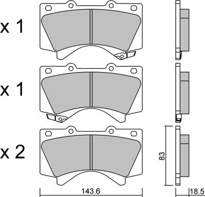 AISIN BPTO-1024 - Kit de plaquettes de frein, frein à disque cwaw.fr