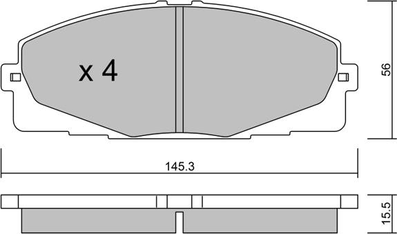 AISIN BPTO-1025 - Kit de plaquettes de frein, frein à disque cwaw.fr