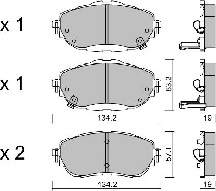 AISIN BPTO-1020 - Kit de plaquettes de frein, frein à disque cwaw.fr