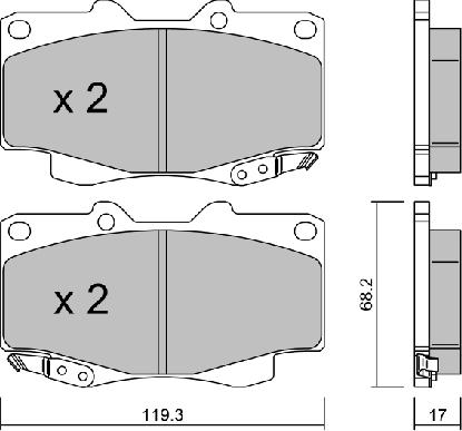 AISIN BPTO-1021 - Kit de plaquettes de frein, frein à disque cwaw.fr