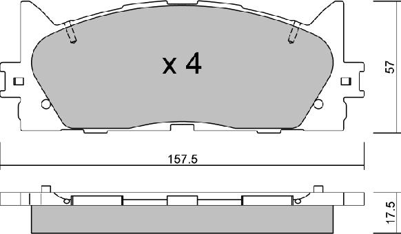 AISIN BPTO-1022 - Kit de plaquettes de frein, frein à disque cwaw.fr