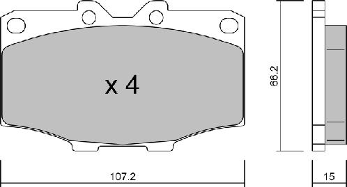 AISIN BPTO-2904 - Kit de plaquettes de frein, frein à disque cwaw.fr