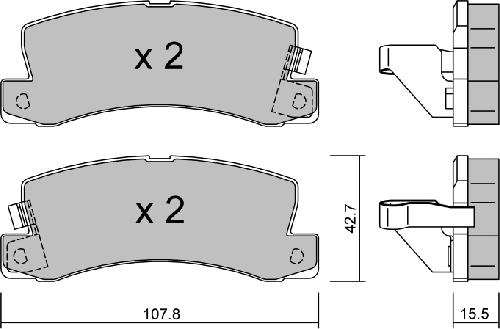 AISIN BPTO-2900 - Kit de plaquettes de frein, frein à disque cwaw.fr