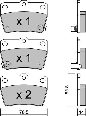 AISIN BPTO-2901 - Kit de plaquettes de frein, frein à disque cwaw.fr