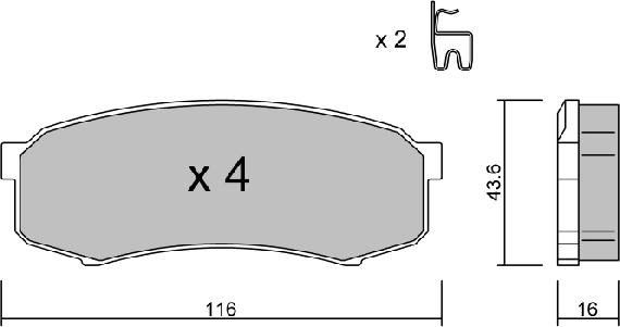 AISIN BPTO-2902 - Kit de plaquettes de frein, frein à disque cwaw.fr