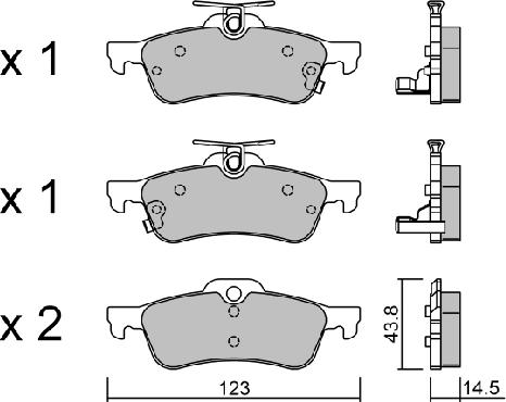 AISIN BPTO-2004 - Kit de plaquettes de frein, frein à disque cwaw.fr