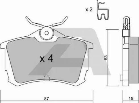 AISIN BPTO-2003 - Kit de plaquettes de frein, frein à disque cwaw.fr