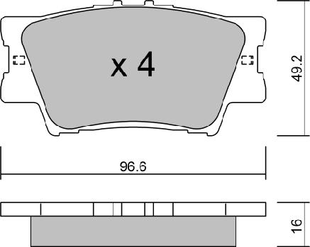 AISIN BPTO-2007 - Kit de plaquettes de frein, frein à disque cwaw.fr