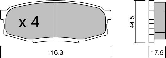 AISIN BPTO-2013 - Kit de plaquettes de frein, frein à disque cwaw.fr