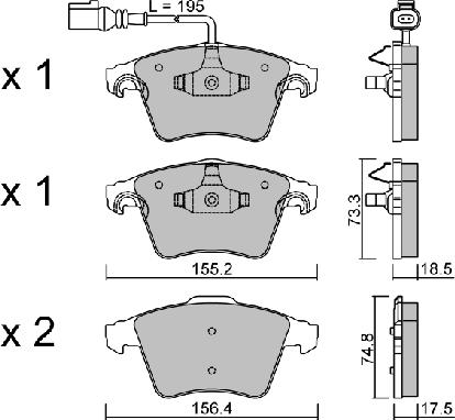 AISIN BPVW-1004 - Kit de plaquettes de frein, frein à disque cwaw.fr