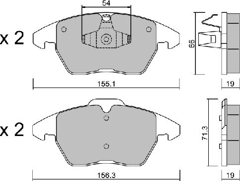 AISIN BPVW-1006 - Kit de plaquettes de frein, frein à disque cwaw.fr