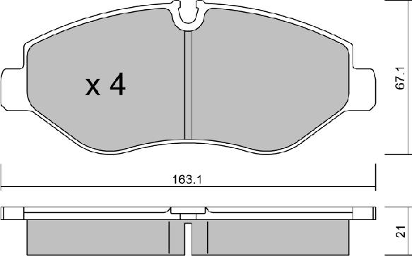 AISIN BPVW-1001 - Kit de plaquettes de frein, frein à disque cwaw.fr