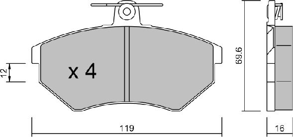 AISIN BPVW-1002 - Kit de plaquettes de frein, frein à disque cwaw.fr