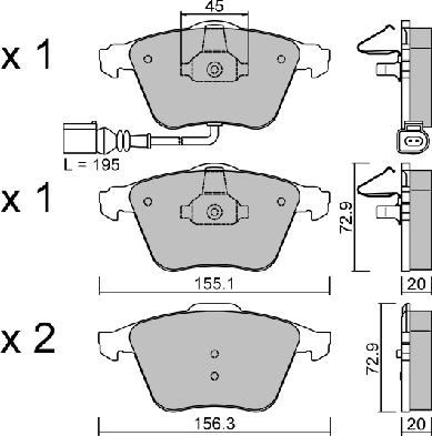 AISIN BPVW-1011 - Kit de plaquettes de frein, frein à disque cwaw.fr