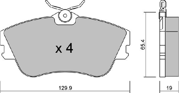 AISIN BPVW-1034 - Kit de plaquettes de frein, frein à disque cwaw.fr