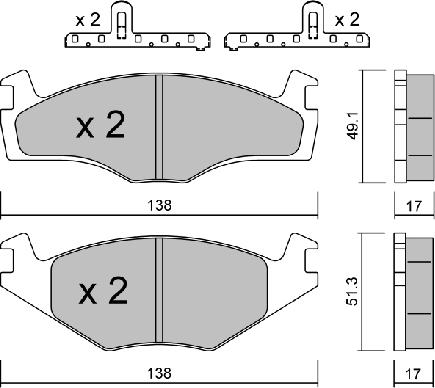 AISIN BPVW-1035 - Kit de plaquettes de frein, frein à disque cwaw.fr