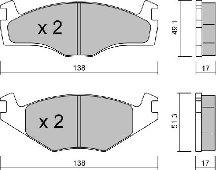 AISIN BPVW-1036 - Kit de plaquettes de frein, frein à disque cwaw.fr