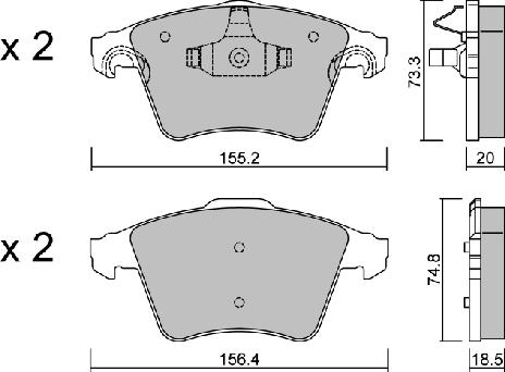 AISIN BPVW-1032 - Kit de plaquettes de frein, frein à disque cwaw.fr