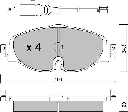 AISIN BPVW-1029 - Kit de plaquettes de frein, frein à disque cwaw.fr