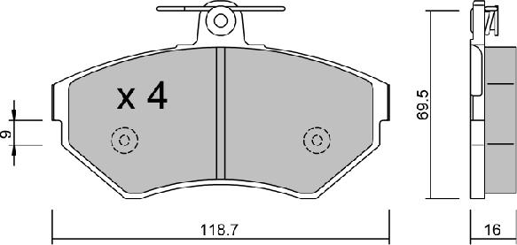 AISIN BPVW-1024 - Kit de plaquettes de frein, frein à disque cwaw.fr