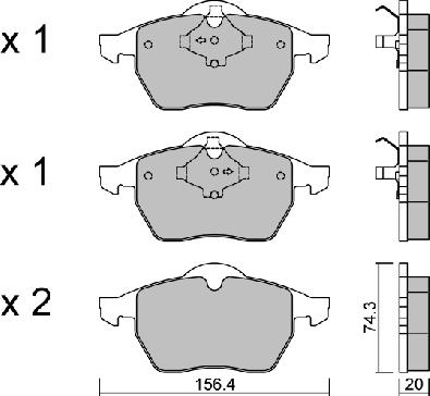 Textar 20676 - Kit de plaquettes de frein, frein à disque cwaw.fr