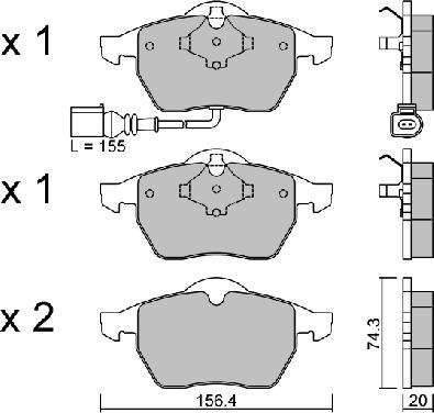 AISIN BPVW-1026 - Kit de plaquettes de frein, frein à disque cwaw.fr