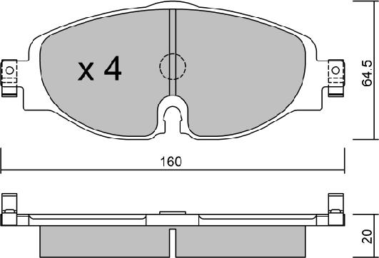 AISIN BPVW-1028 - Kit de plaquettes de frein, frein à disque cwaw.fr