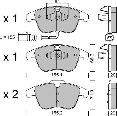 AISIN BPVW-1023 - Kit de plaquettes de frein, frein à disque cwaw.fr