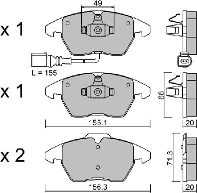 AISIN BPVW-1022 - Kit de plaquettes de frein, frein à disque cwaw.fr