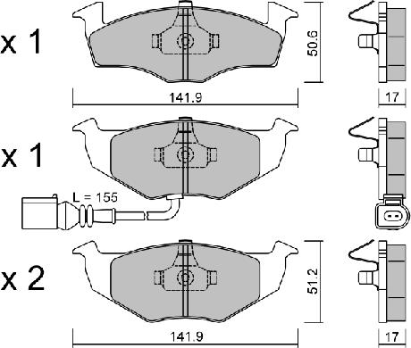 AISIN BPVW-1027 - Kit de plaquettes de frein, frein à disque cwaw.fr