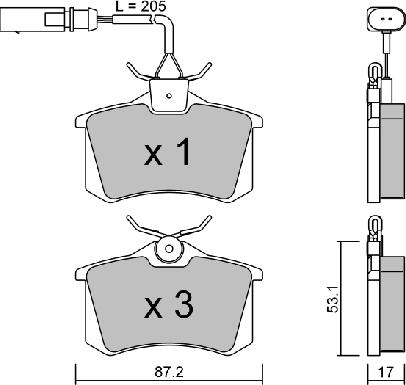 AISIN BPVW-2901 - Kit de plaquettes de frein, frein à disque cwaw.fr