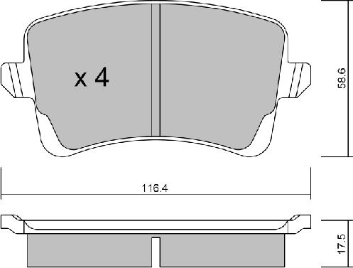 AISIN BPVW-2009 - Kit de plaquettes de frein, frein à disque cwaw.fr