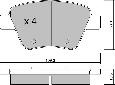 AISIN BPVW-2006 - Kit de plaquettes de frein, frein à disque cwaw.fr