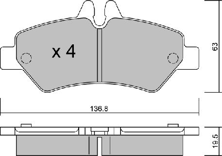 AISIN BPVW-2001 - Kit de plaquettes de frein, frein à disque cwaw.fr